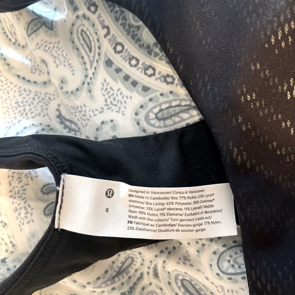 LULULEMON - Black Sport Bra - Picture 2 of 3